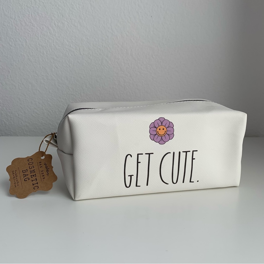 NWT Rae Dunn Get Cute cosmetic bag